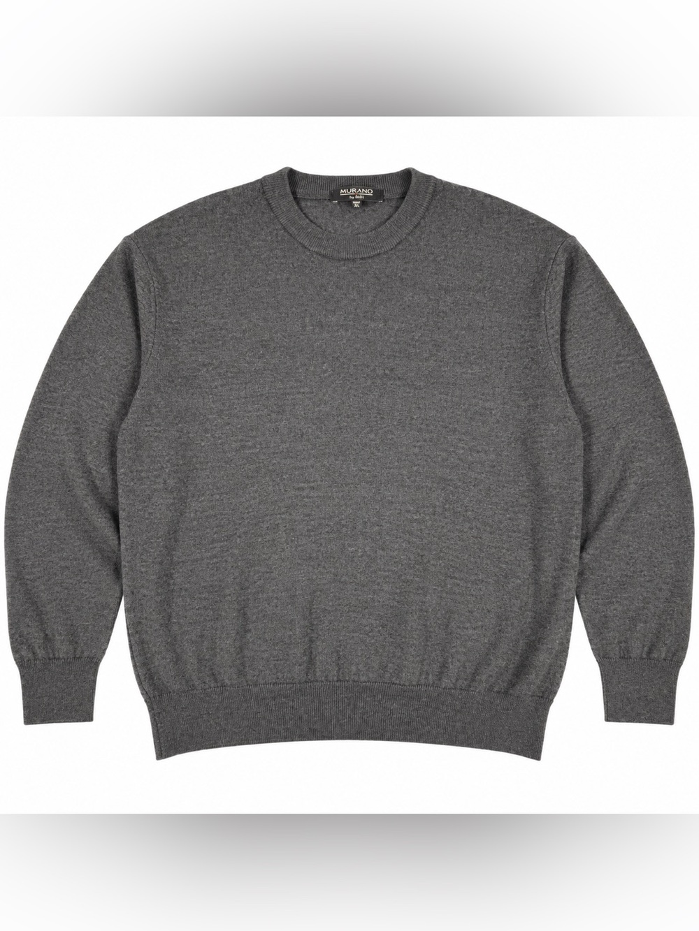 Murano by Raffi Mens XL Wool Blend Sweater Charcoal Gray Crewneck Made in Italy